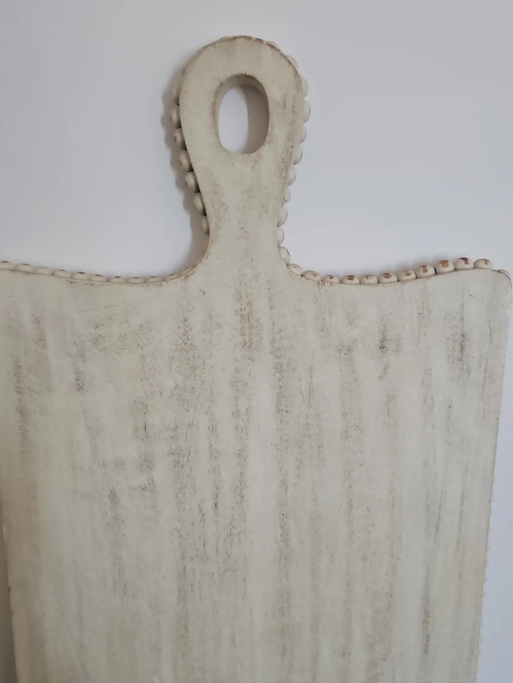 Pier 1 Charcuterie Cream Wood Cheese Serving Board With Beaded Accents Around